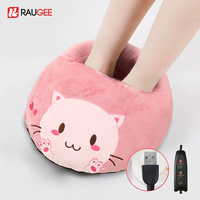 Electric Foot Heater USB Foot Heating Pad Portable Foot Warmer Heater With 3 Adjusted Temperature Soft Wearable Foots Warmer Mat