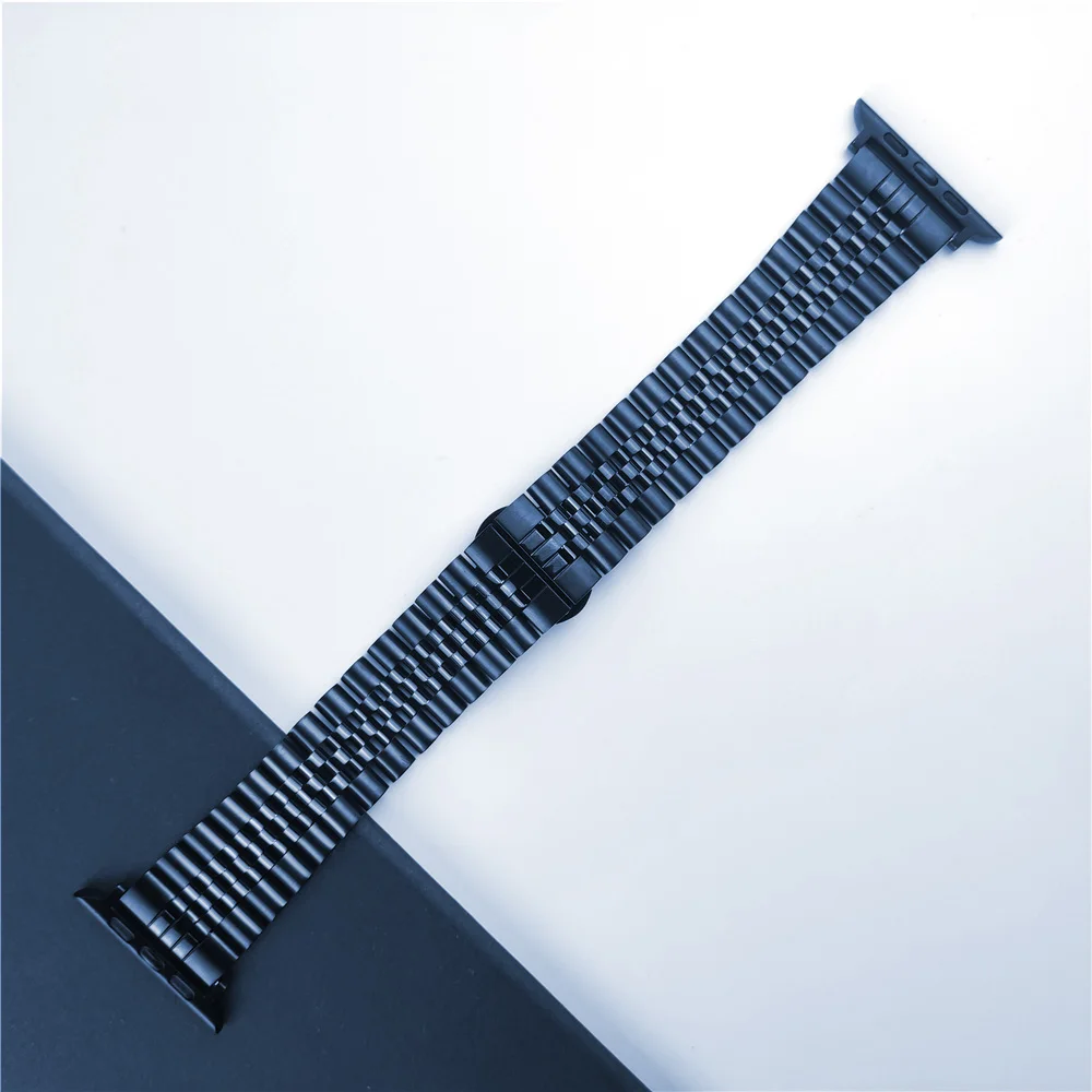 Wristband For Apple Watch 7 6 Stainless Steel Bracelet 38mm 40mm 42mm 44mm Top Business Metal Link Strap iWatch 5/4/3/2/SE Band