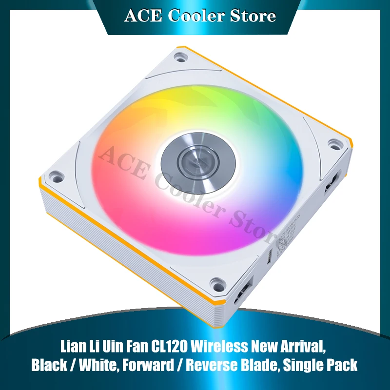 Lian Li nueva llegada serie inalámbrica, Uni Fan CL120 para caja de computadora de panel lateral de vidrio templado, paquete individual