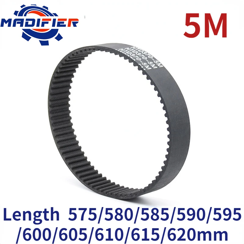 GKTOOLS 5M Width 10/15/20/25/30mm Closed Loop Rubber Timing Belt Length 575/580/585/590/595/600/605/610/615/620mm