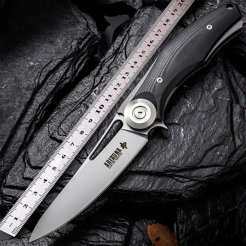 

M390 steel high hardness folding outdoor knife sharp field survival portable knife self-defense tool