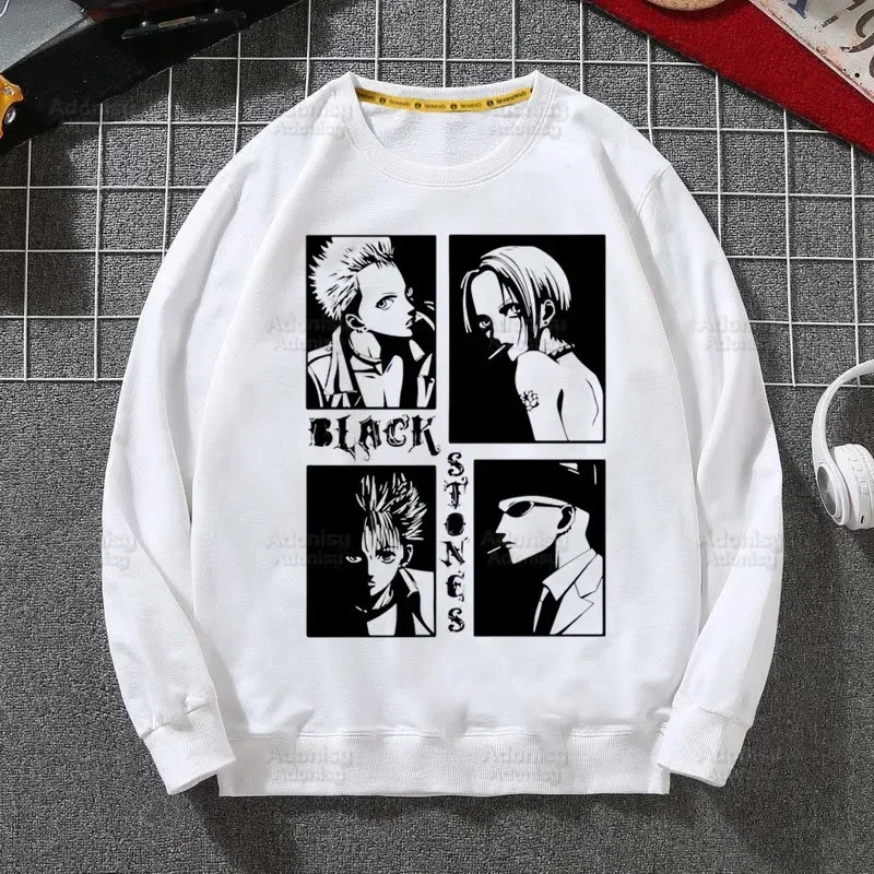 Nana Anime Black Stones NANA Osaki Vintage Hoodies Spring Autumn Male Casual Hoodies Sweatshirts Men's Hoodies Tops