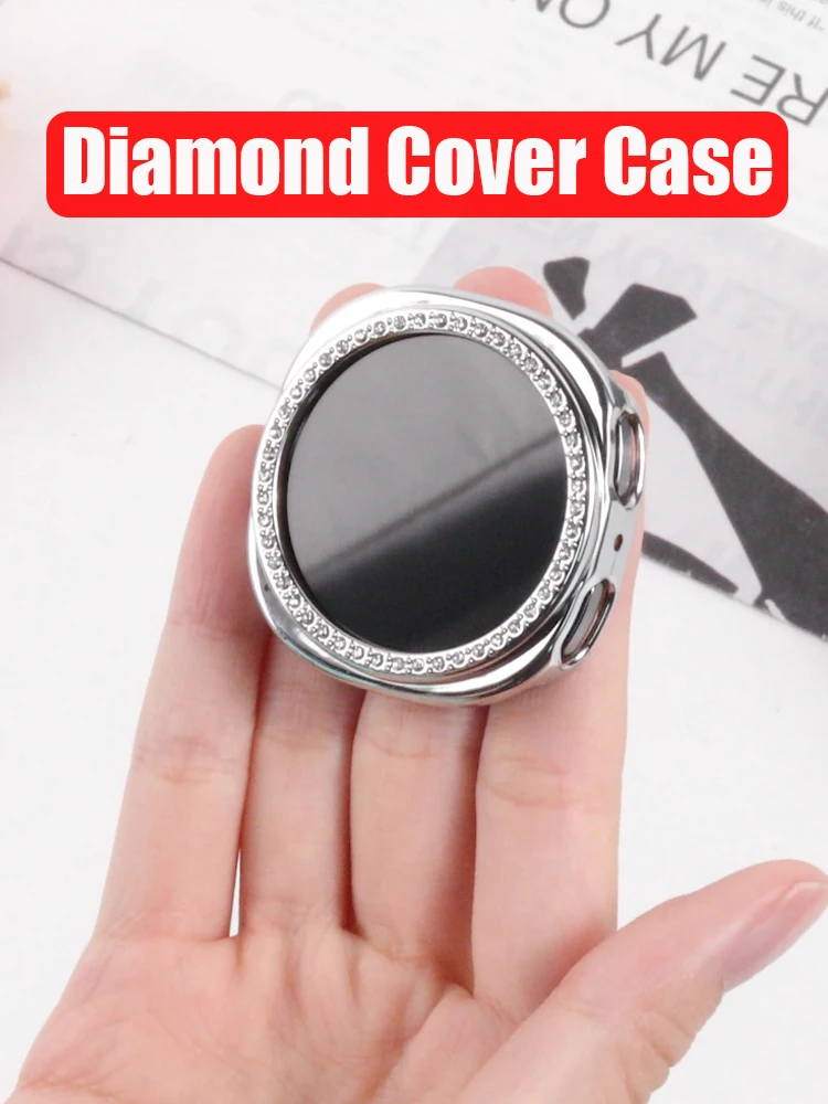 PC Cover For Samsung Galaxy watch 8 9 Case 40mm 44mm Accessories Diamond Hollow Hard Bumper shell Galaxy watch8 Protective Cases