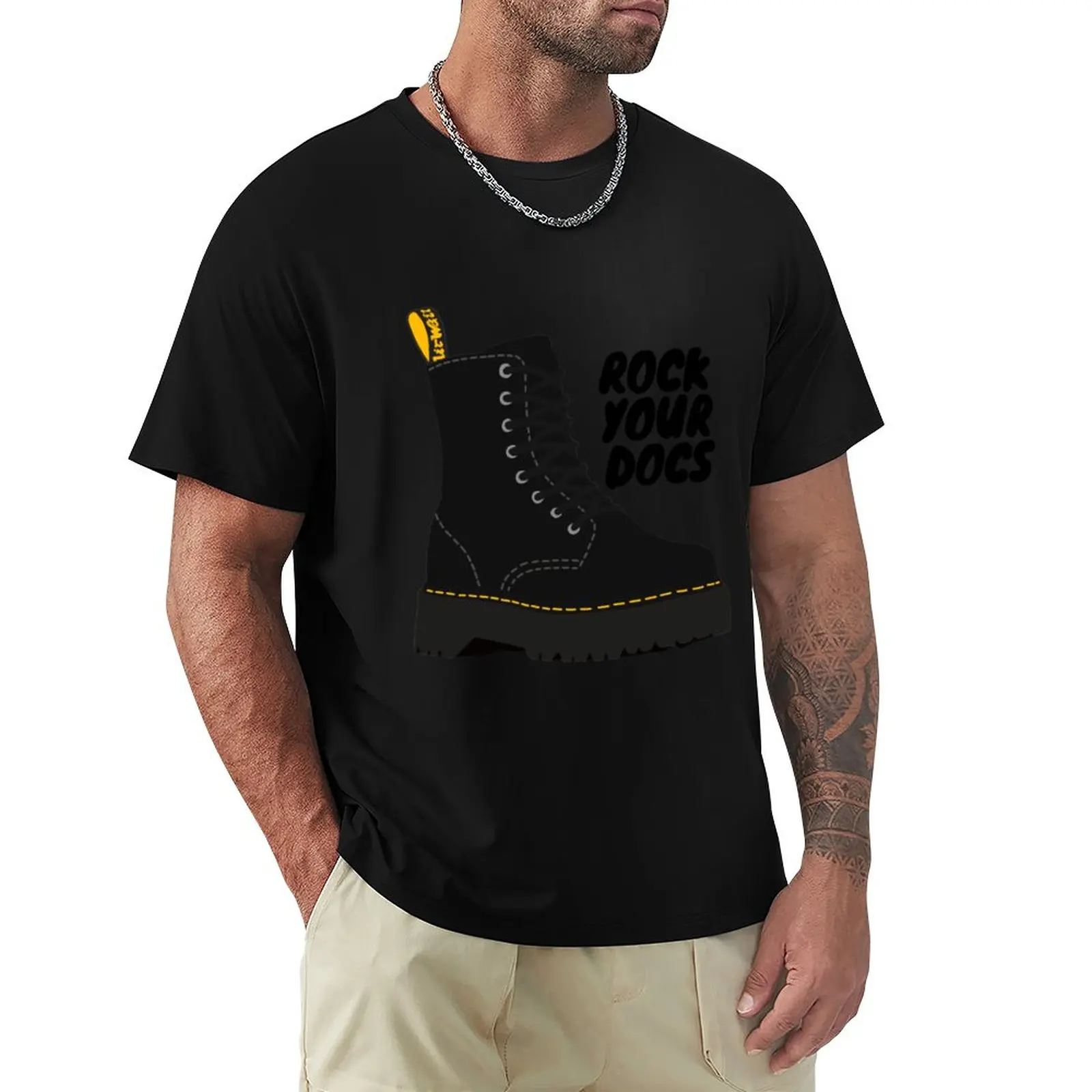 

rock your docs T-Shirt customized t shirts summer tops Aesthetic clothing T-shirt men