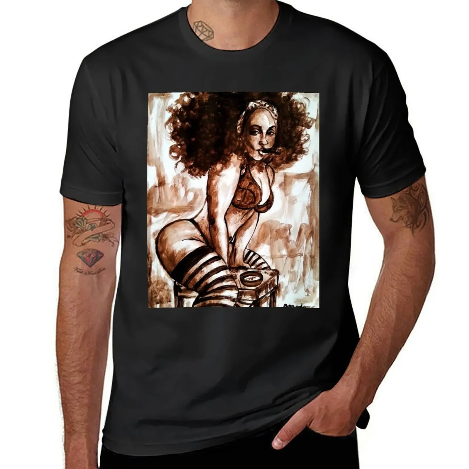 Posing and teasing 25 T-Shirt plus size clothes customizeds T-shirts for men cotton