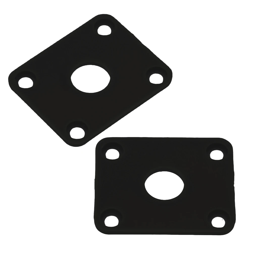 

2 Pcs Jack Cover Electric Guitar Jackplate Hardware Nut Input Abs Bass Barrel Socket Neck Black