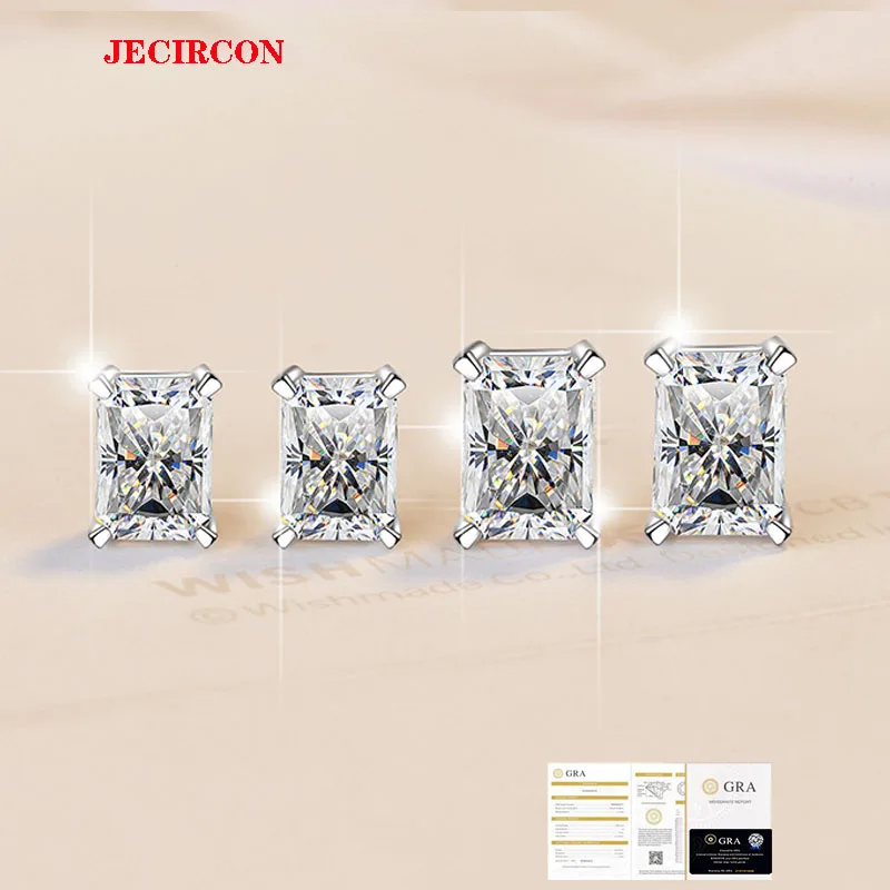 jecircon-1-カラットモアッサナイト-s925-スターリングシルバースタッドピアスラジオン長方形石ファッションライト高級ジュエリー卸売