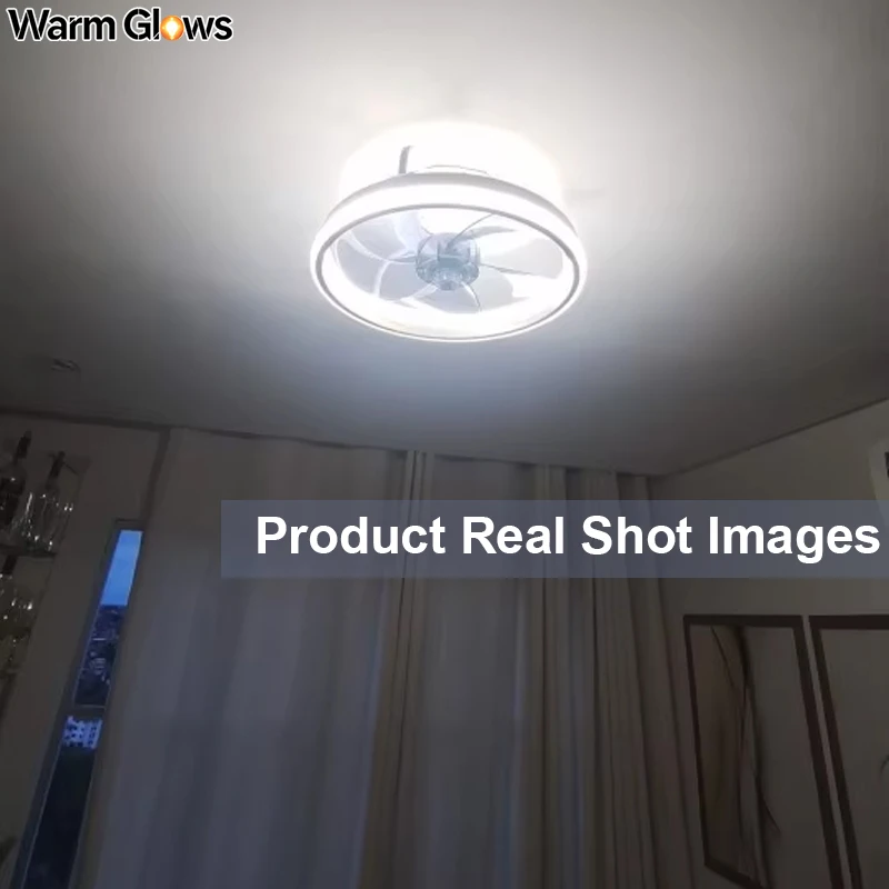 Modern Ceiling Fan (with Lighting) Silent Led Dimmable Ceiling Fan For Bedroom Study Dining Room 6 Levels Of Wind Speed