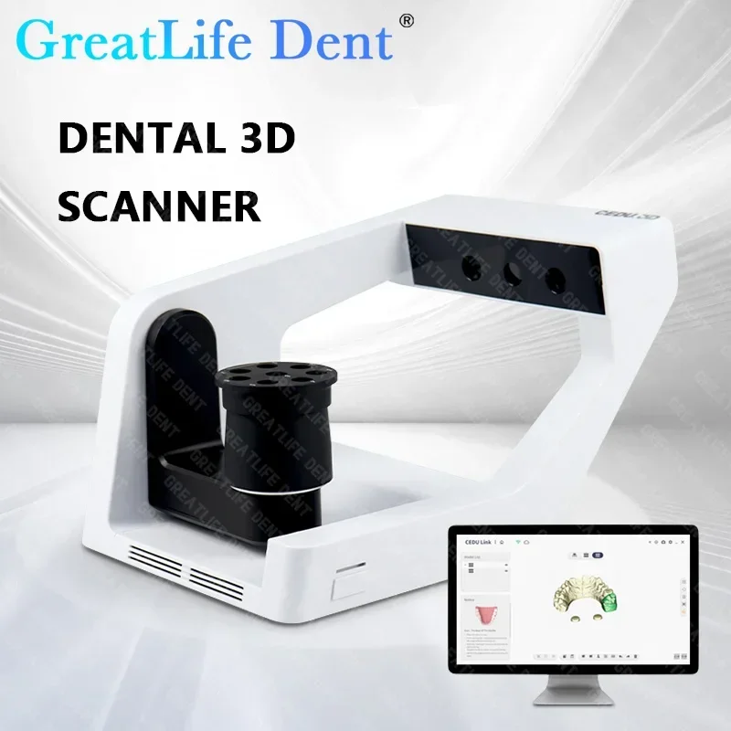 GreatLife Dent Dental EXOCAD 3 Mega Pixels 3D Scanner Digital de Luz Azul para Desktop Escanização Superfast CAD CMD CE ISO Aprovado