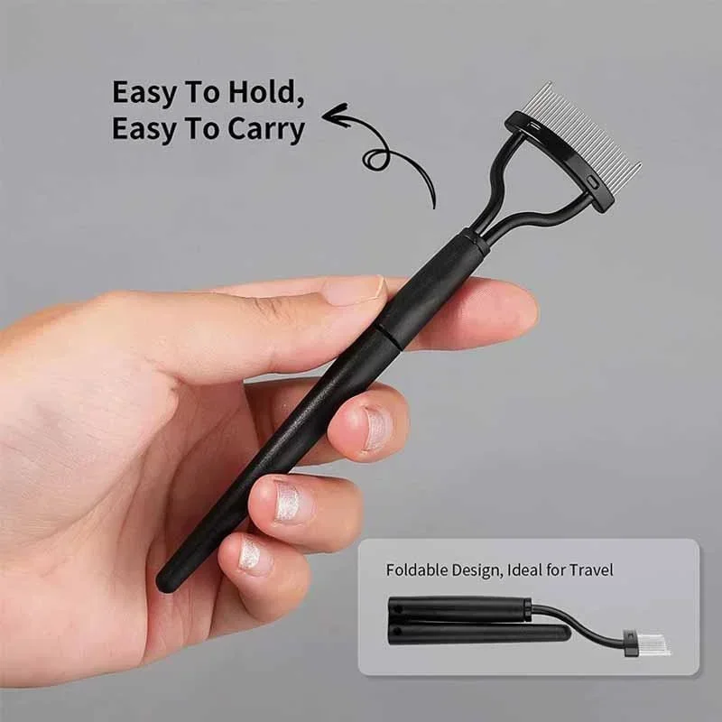 Schwarz Wimpern Curler Kamm Make-Up Mascara Guide Applikator Wimpern Kamm Augenbraue Pinsel Curler Werkzeug für Wimpern