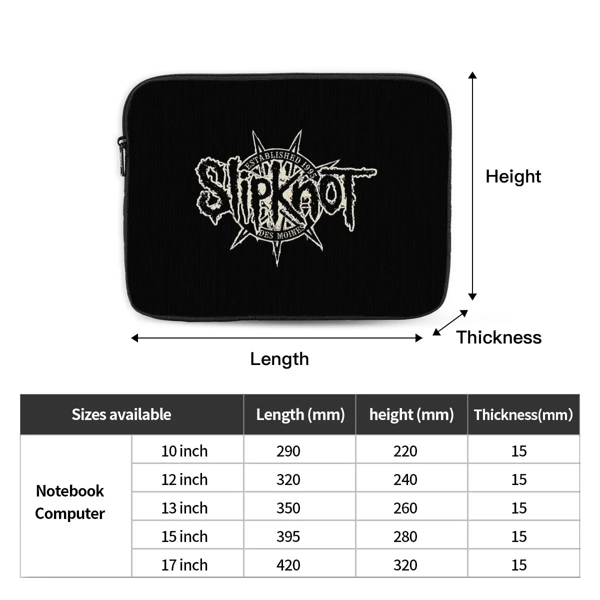 S-Slipknots Heavy Mental Music  Case Pouch 10 12 13 15 17 Inch For Macbook Air Pro Tablet Shockproof Case Bag