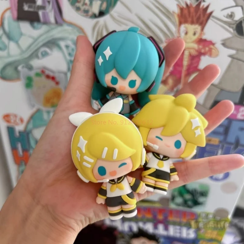 Minidoll Hatsune Miku Fingertip Doll Pendant Official Genuine Peripheral Bag Keychain Soft Glue Pendant Backpack Decor Toy Gift