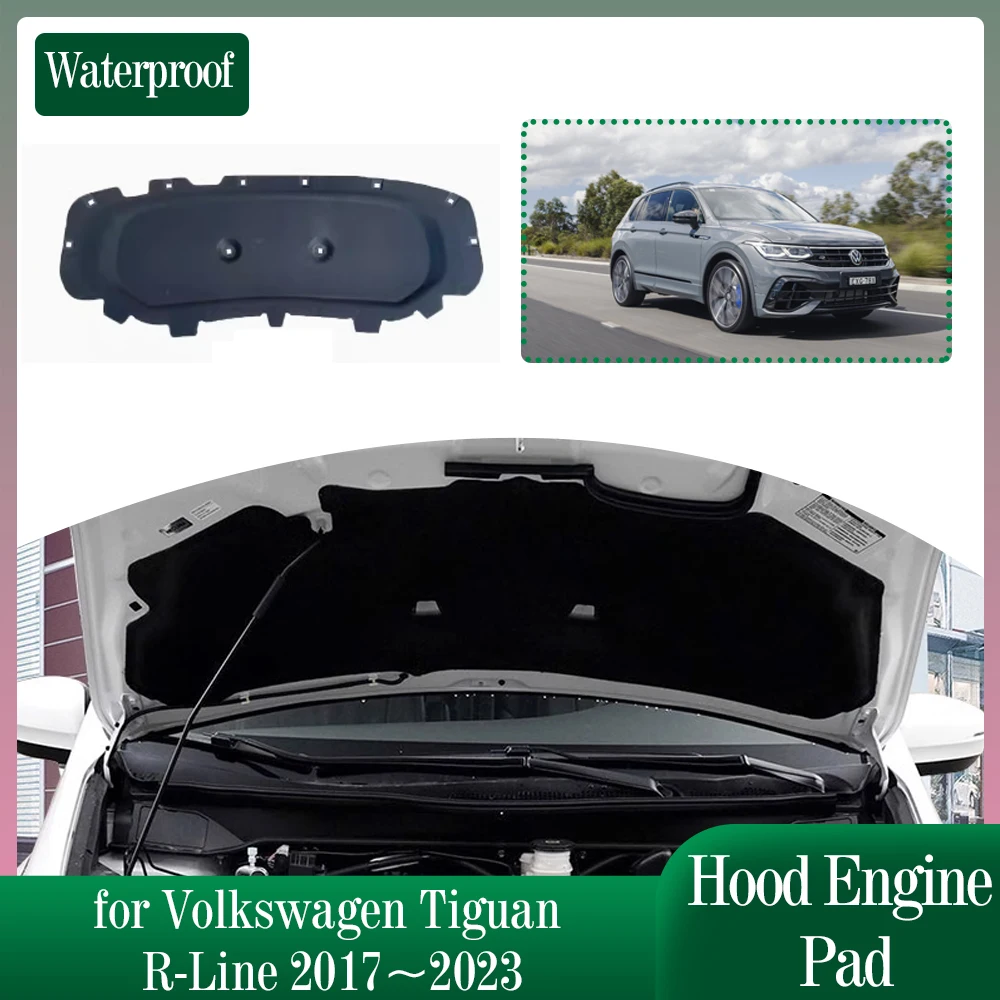 

Car Hood Engine Insulation for Volkswagen VW Tiguan R-Line 2017~2023 Soundproof Heat Cotton Pad Liner Under the Cover Accessorie