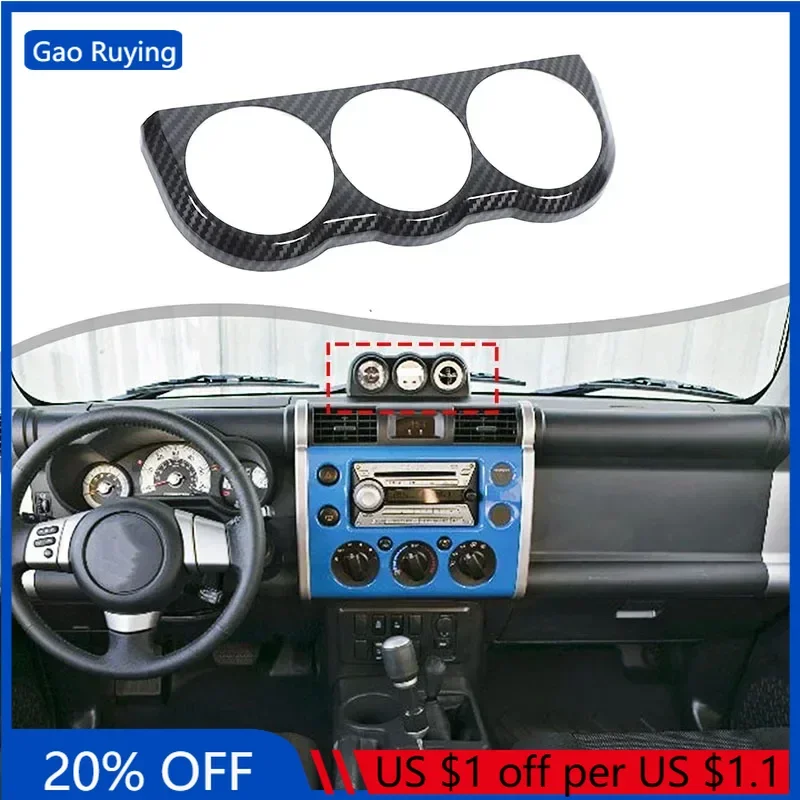 

Gao Ruying For Toyota FJ Cruiser 07-21 ABS Car Dashboard Compass Frame Triptych Combination Cover Trim Interior Car Accessories