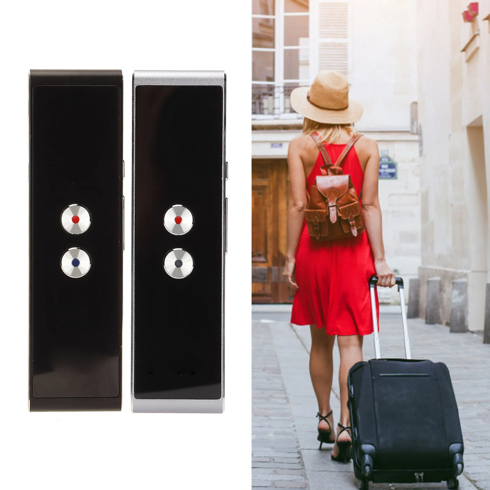 مترجم صوتي ذكي مترجم الكلام الذكي ترجمة المكالمات دعم بلوتوث للسفر إلى الخارج للأعمال