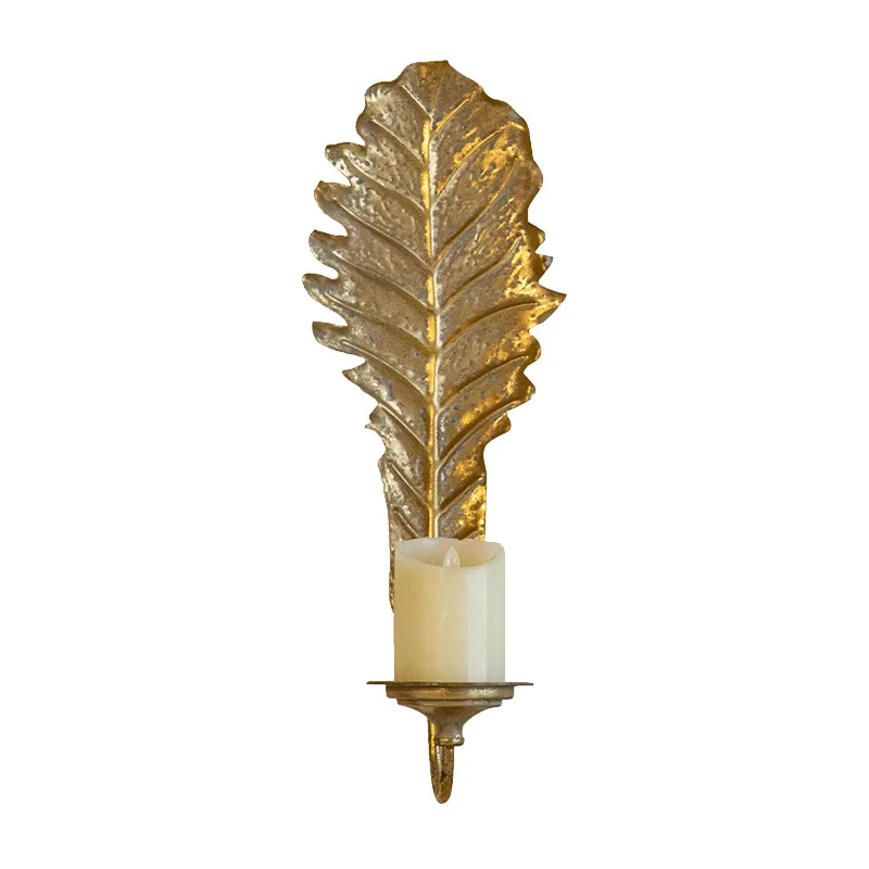 

Retro old decoration wall candle holder jewelry Christmas theme shooting props French metal pendant crafts