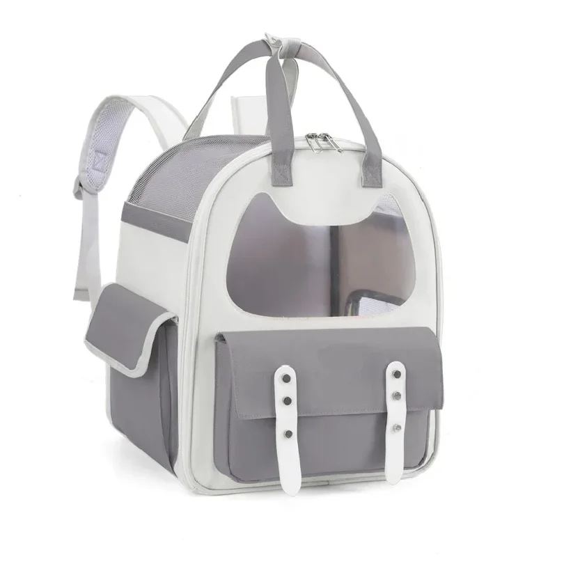Premium Breathable Pet Carrier Backpack for Cats & Small Dogs, Expandable Space, Ventilated Mesh, Safety Buckle, Portable Travel
