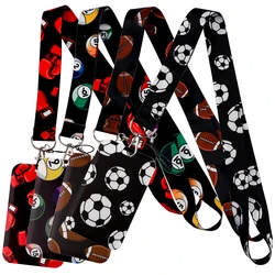 Balls Credential Holder Soccer Lanyards for Keys Neck Strap ID Card Gym Phone Straps USB Badge Holder Keyring Accessories Gifts