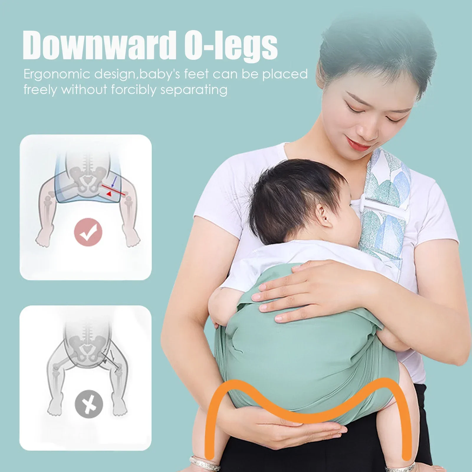 3-in-1 Baby Sling Carrier Hand-Free Adjustable Moisture Wicking And Breathable Infant Kangaroo Bag For Newborn Outdoor Accessory