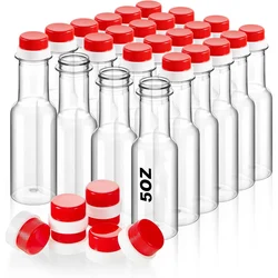 Hot Sauce Bottles Woozy Bottles Empty 5 oz Mini Liquor Bottles, Small Plastic Bottles Sauce Bottle Mini Wine Bottles, Leak Proof