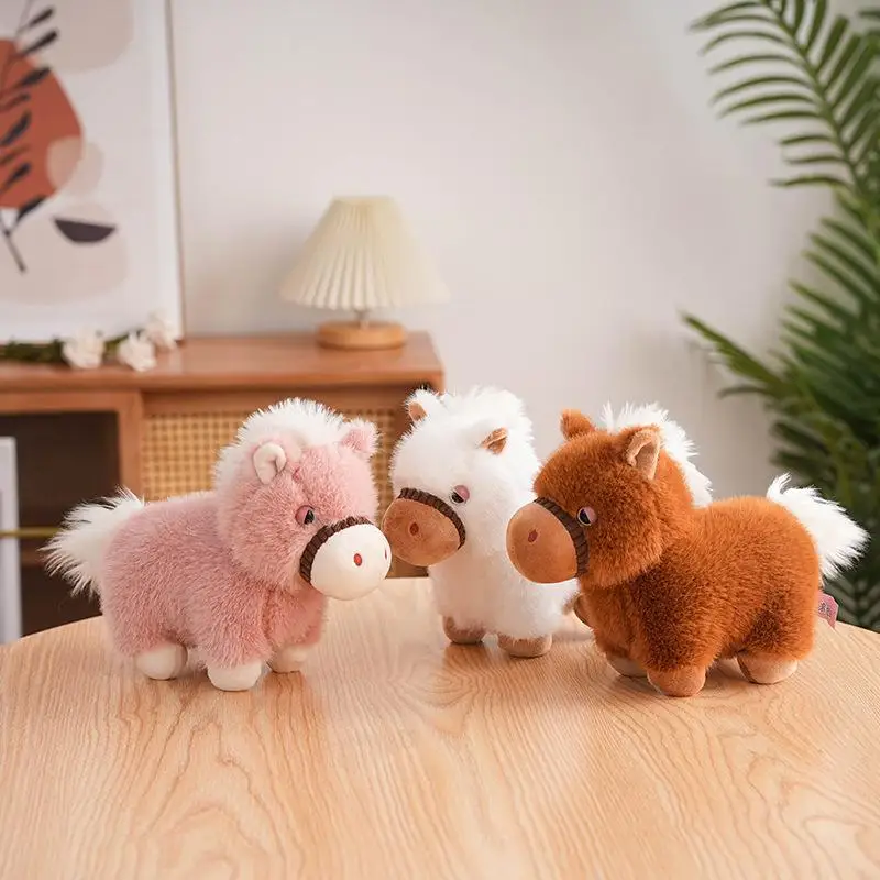 

1 Piece Handmade Doll Cartoon Anime Cute Pillow 21cm Simulation Short Leg Horse Doll Stuffed Plush Toy Fun Children's Gift