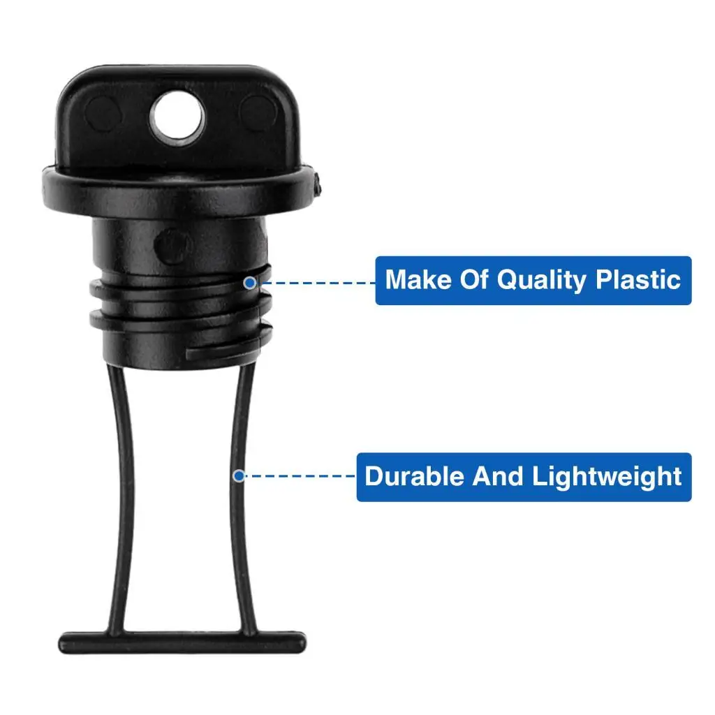 Boat Hull Drain Plug Plastic Stopper for Marine Yacht Dinghy Kayak Canoe Accessory Leak Prevention Boat Stuff Supplies