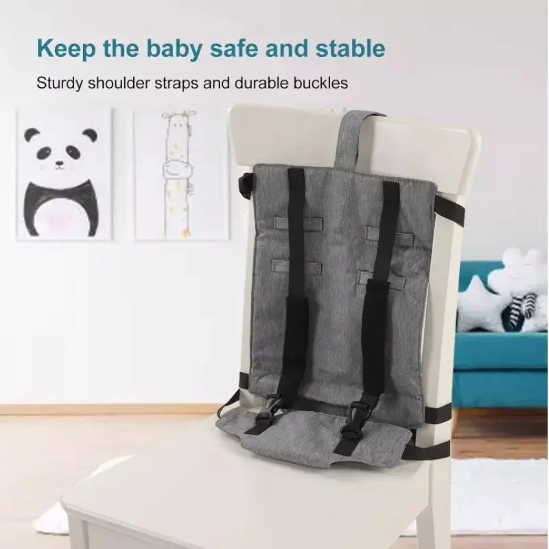 Portable High Chair Baby Feeding Seat Belt Children Dining Chair Baby Folding Chair Safety Strap Seat Harness for Toddler Travel