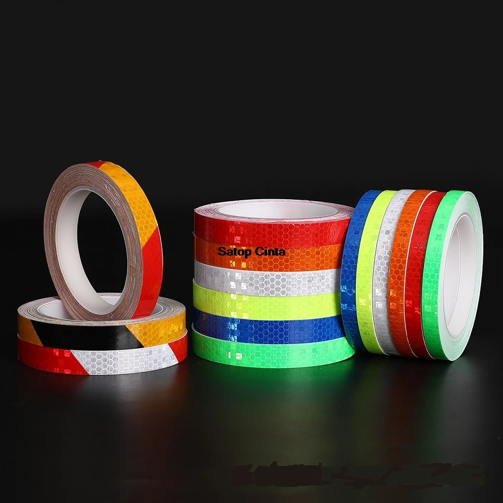 1cm*8M/26ft Reflective Stickers Waterproof High Reflection Safety Warning Adhesive Marking Reflectors Conspicuity Tapes For Cars