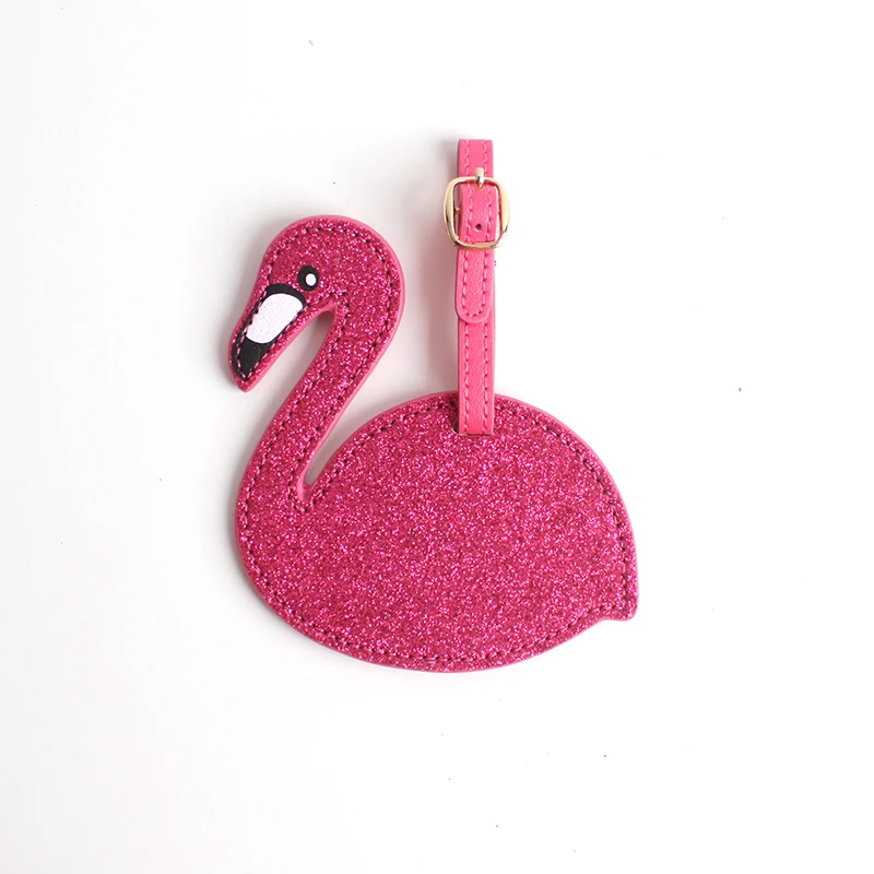1pc Creative Flamingo Design Baggage Tag for Travel Modern Style High Quality Luggage Accessories Boarding Case Label