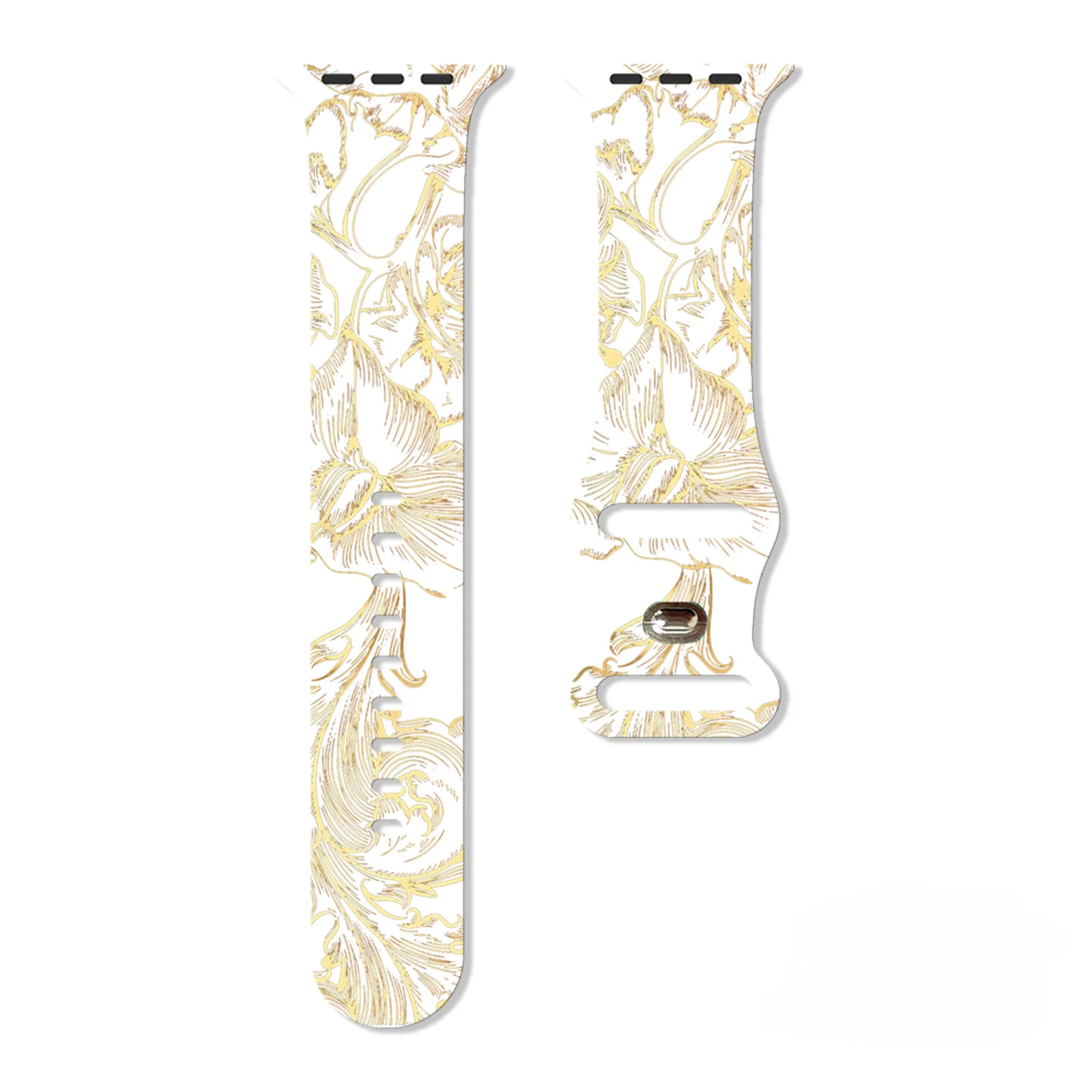 For Apple Watch Series 10/9/8/7/SE - Innovative Ink Wash Print Band, Unique Niche Soft Silicone Replacement Strap 45mm 44mm 42mm
