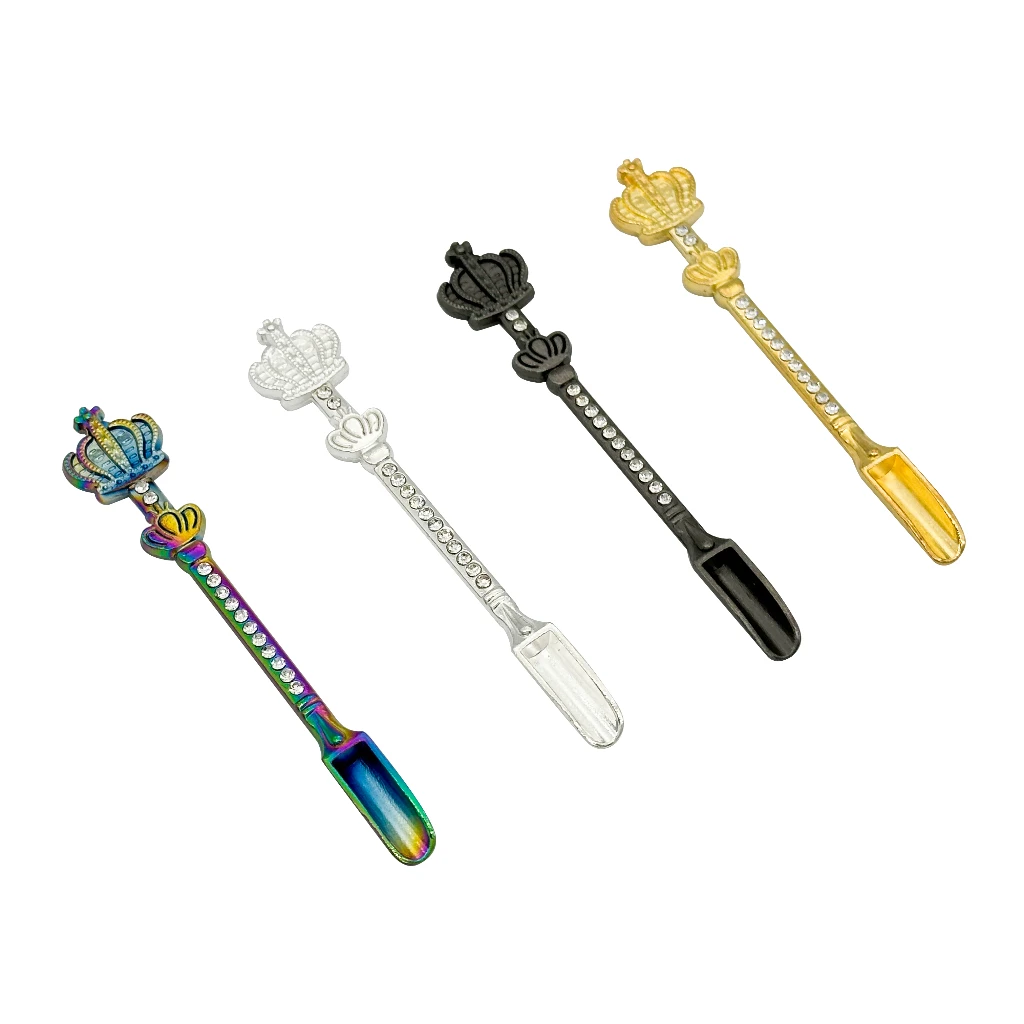 Zinc Alloy 53mm Mini Shovel Scoop Crown Design Portable Tobacco Spoon Smoking Tool view 5