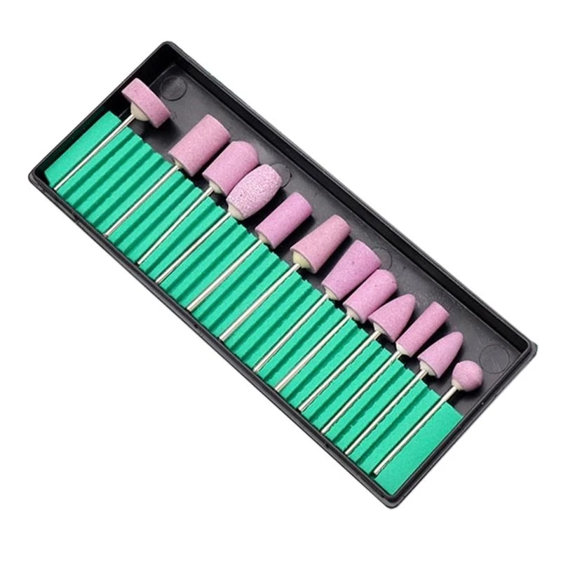 Y1AD 12Pcs Art Grinding Polishing Head Kits for Manicure Silicone Polisher Drill