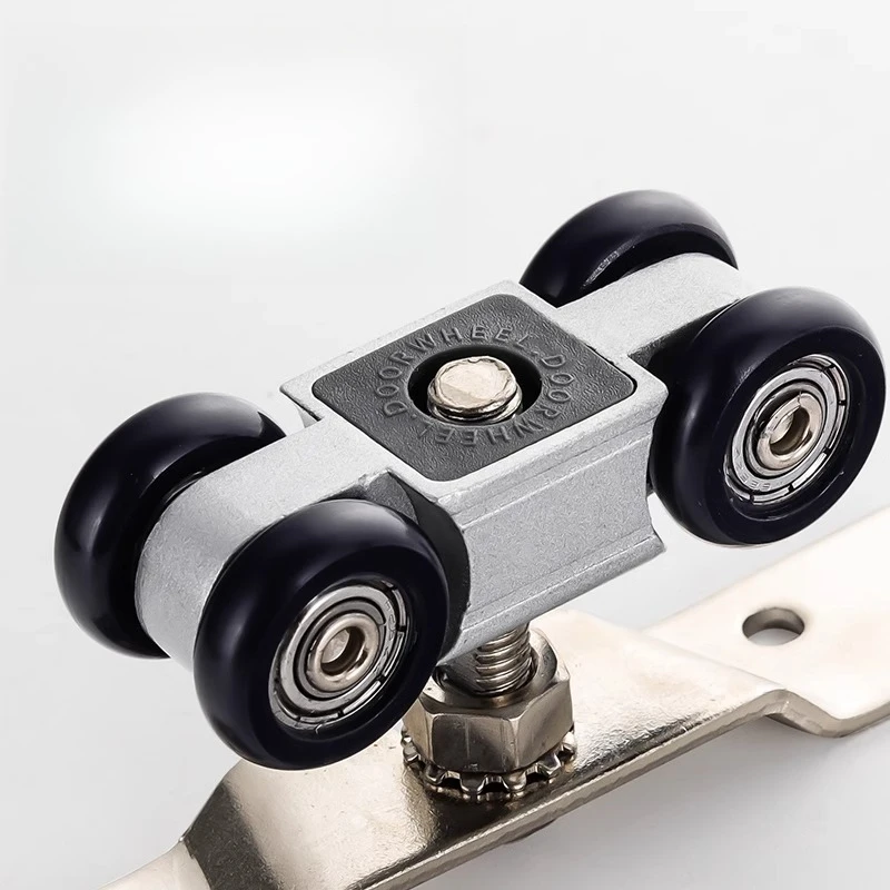 

Silent two-way buffer aluminum alloy hanger track kitchen door pulley two-way damping