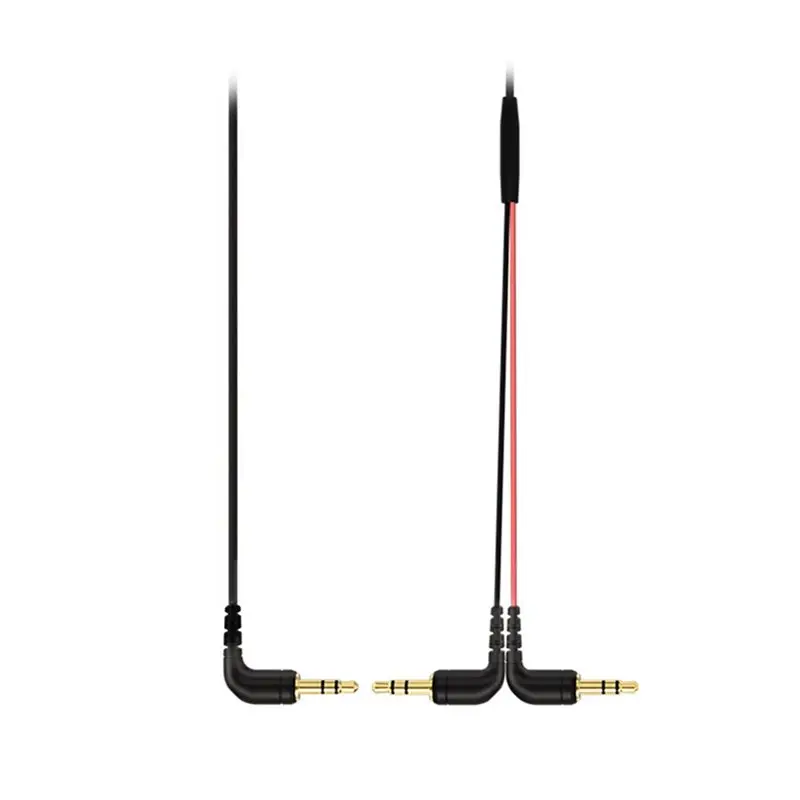 DT51 3.5mm TRS Splitter Adapter Cable for Rode SC11, One to Two Microphone Adapter for Camera, Black+Red