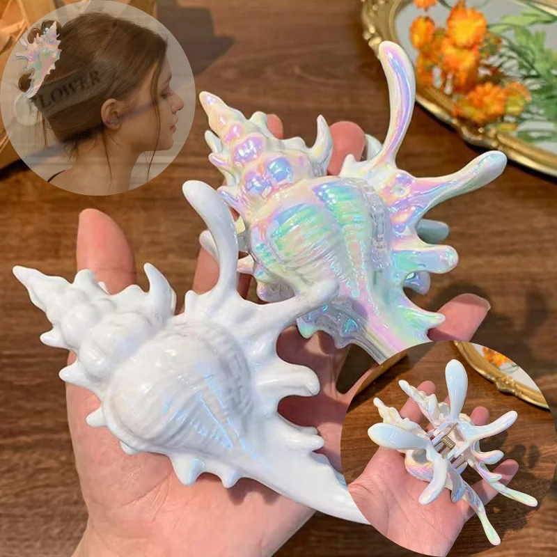 NEW Creative Conch Hairpin Large Colorful Conch Hairpin For 