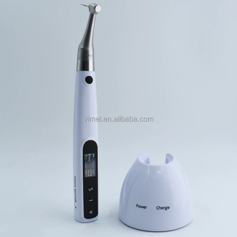 2 in 1 Dental Endo Motor with Apex Locator Wireless Endodontic Treatment Colorful OLED Screen with 16:1 Contra Angle