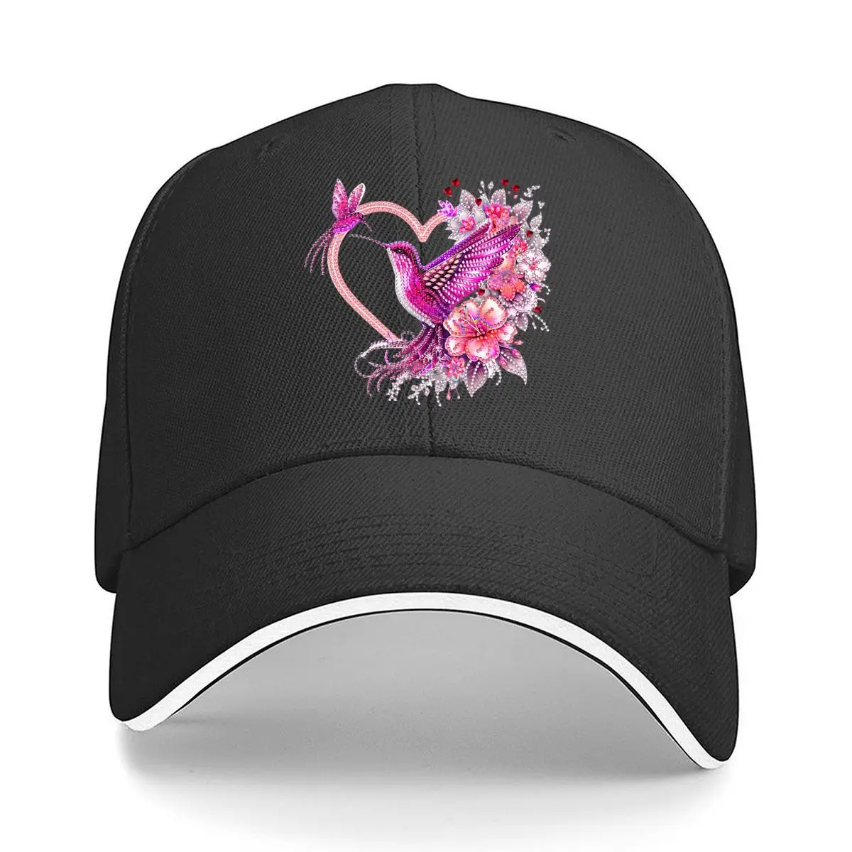 Floral Hummingbird Heart Bohemian Butterfly Graphic Hip Hop hat Fashion Outdoor Sports Sandwich Baseball Cap