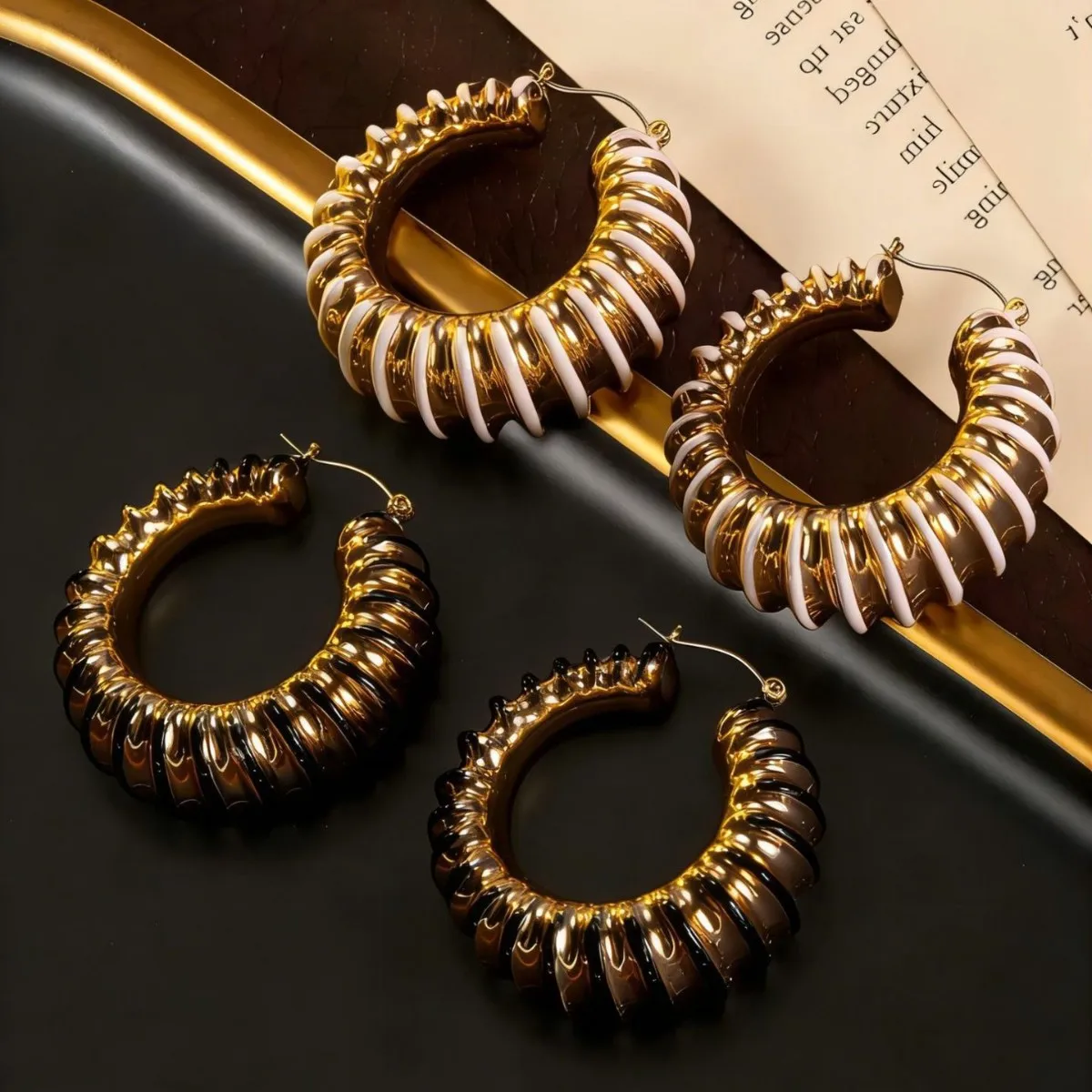 Used Enamel Threaded Earrings Fashionretro Palace Easiest for Match Earrings Niche Style Enamel Ring Earrings