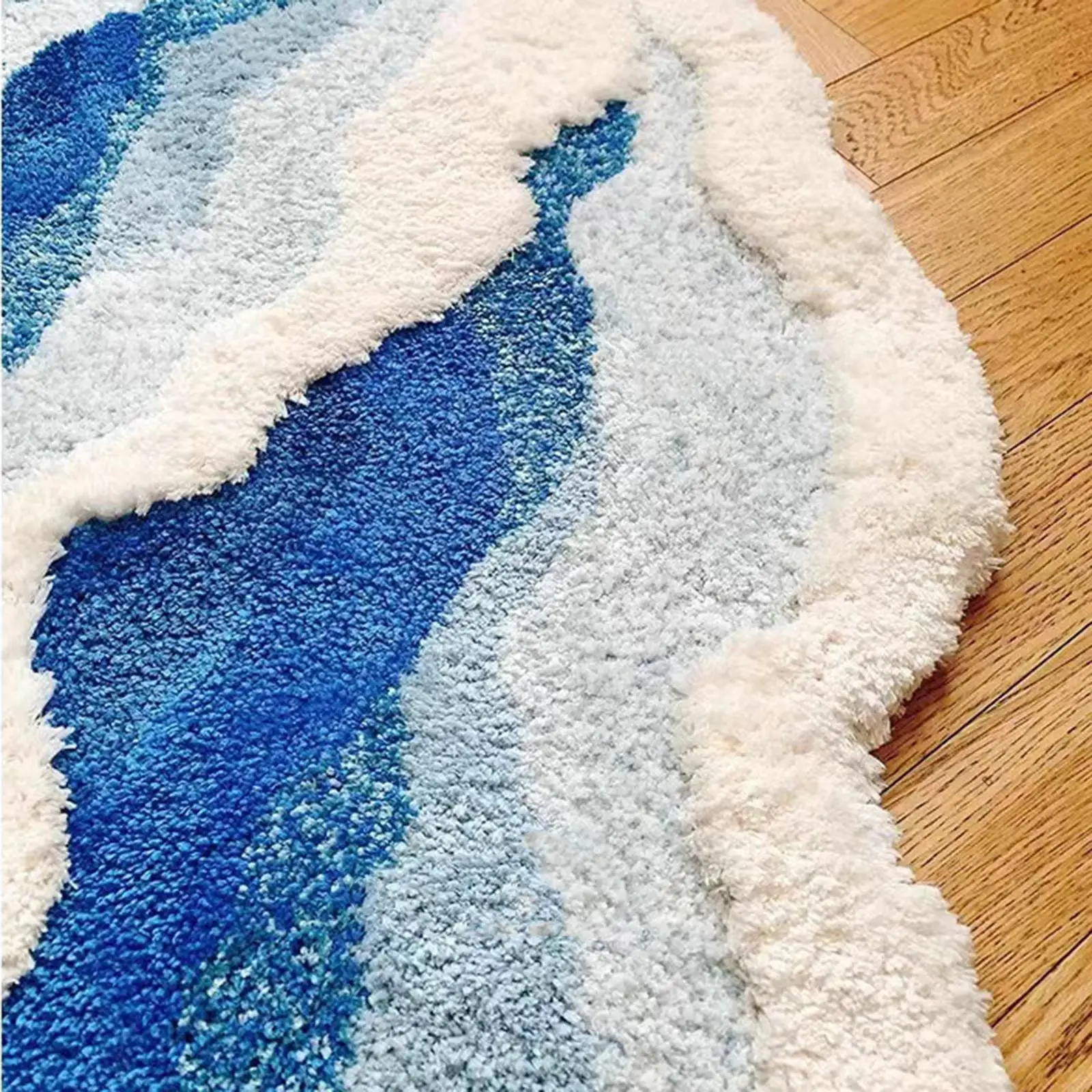 Area Rug Bath Mat Wave Rug Carpet Bedroom Rug for Bathroom Playroom Entrance