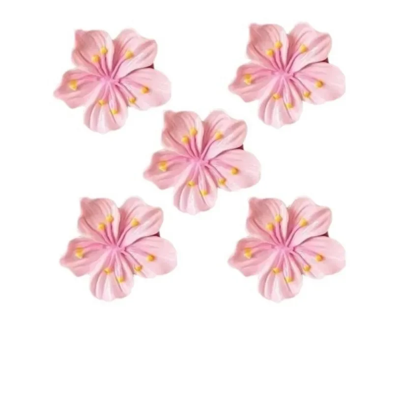 2/5pcs Sweet Super Immortal Pink Mini Sakura Hair Clips For Women Cute Lovely Korean Style Hairpin Daily Party Hair Accessories