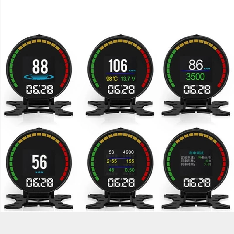 547C Digital HUD for Head up Display Rear Speed Display HUD Speedometer Universal Display for Car OverSpeed Alarm Odometer