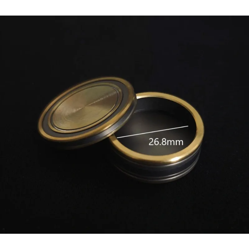 Slot Box 26.8mm Brass Coin Magic Trick Okito Box Hidden Coin Retention Vanish and Appearance Gimmick for Close Up Magicians