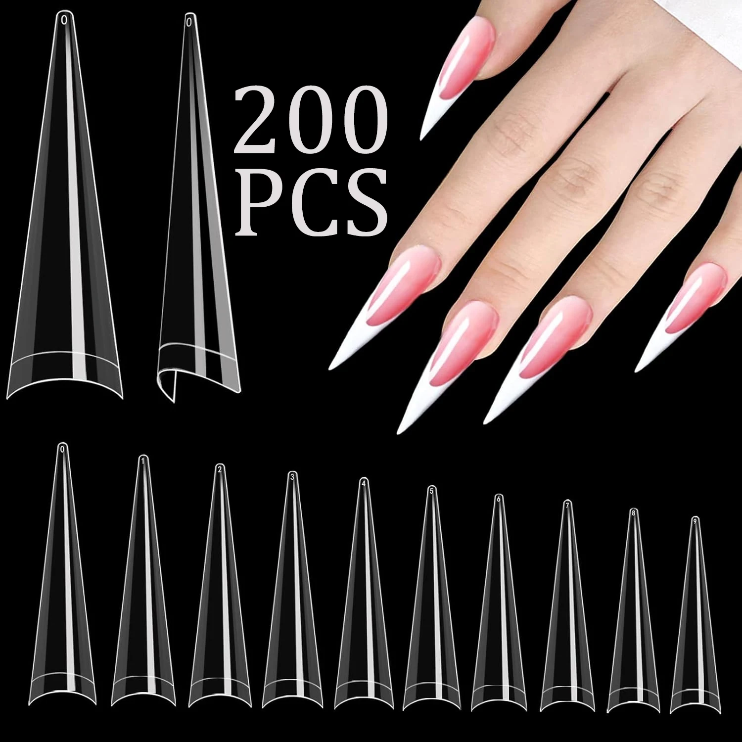 ARTAUG 240 Stück kurze Nägel zum Aufdrücken, quadratisch, weiß, Gel-Lucency-Kunstnägel, vollständige Abdeckung, künstliches Nagelset, zum Aufdrücken der Sommer, günstige Nägel – Detail 21