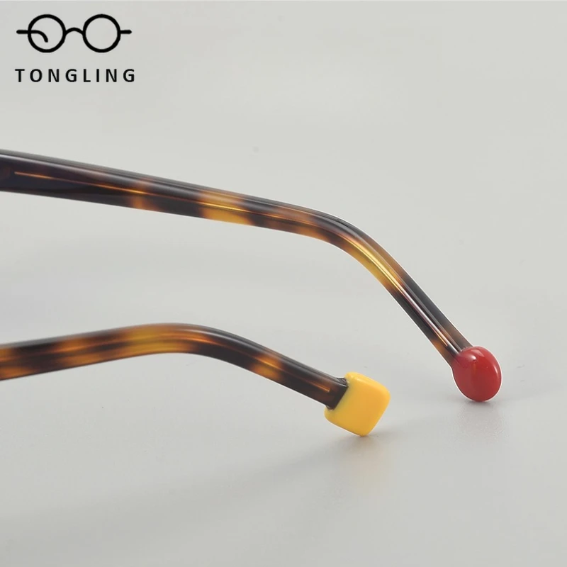 نظارات شمسية فريدة من نوعها للرجال موديل 2025 بإطار مستدير شبه مصنوع يدويًا بلون الحلوى من الأسيتات تدعم العدسات الطبية المخصصة #5