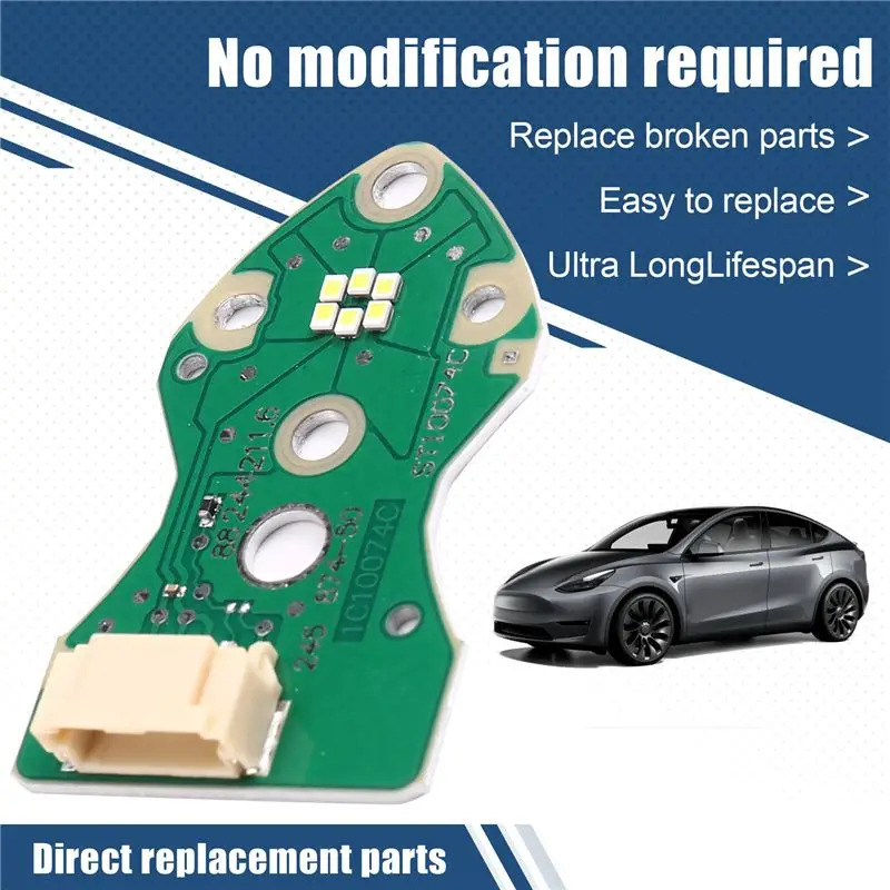 A85E-For Tesla Model 3/Y 2021-2023 White Light Car Headlight DRL Chip Ballast Circuit Board Light Source Board Chip Left