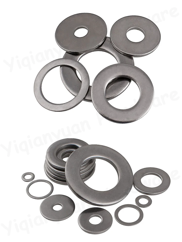 SUS316 스테인레스 스틸 비표준 일반 와셔 M2 M2.5 M3 M4 M5 M6 M8 플랫 가스켓 실린더 전체 크기 링용 심