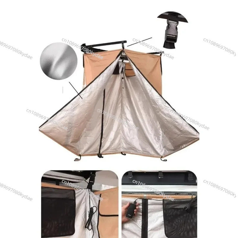 High Quality 4x4 Off-Road Portable Outdoor Shower Tent Car Side Awnings Water Capacity 50L To 80L