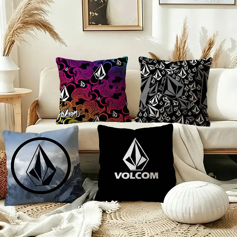 V-Volcom LOGO Pillowcase toon Gift Cushion Cover Bedroom Home Sofa Chair Seat Decor pillow case