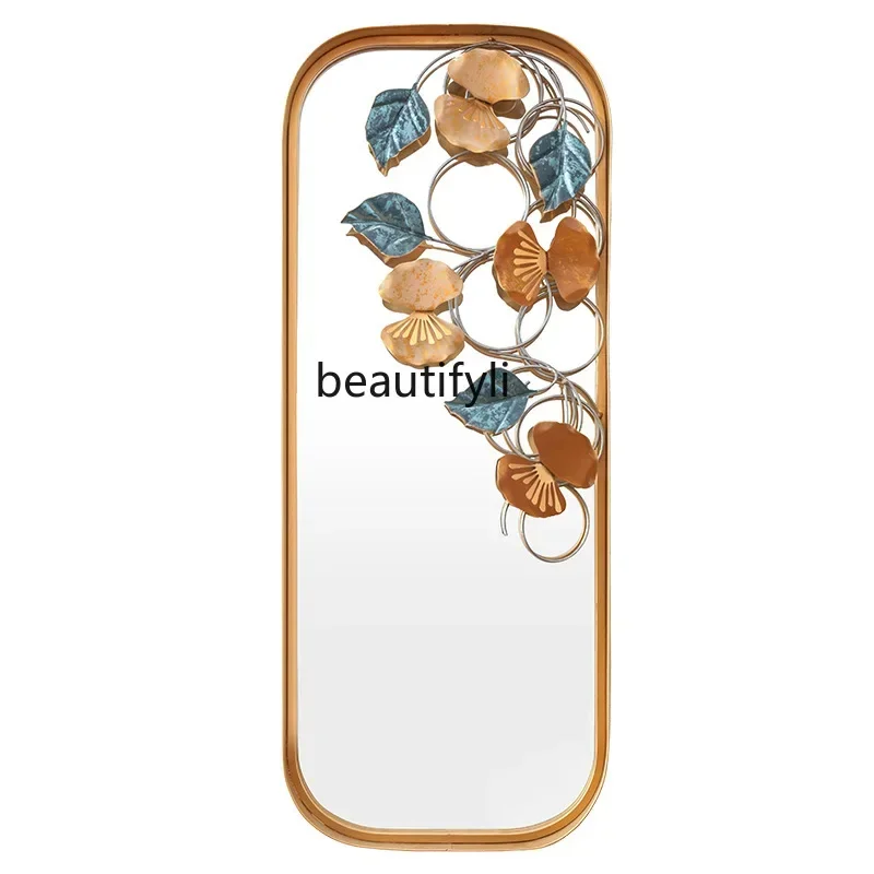 02 Small flower green plant meal decal, soft decorative wrought iron background decorative mirror