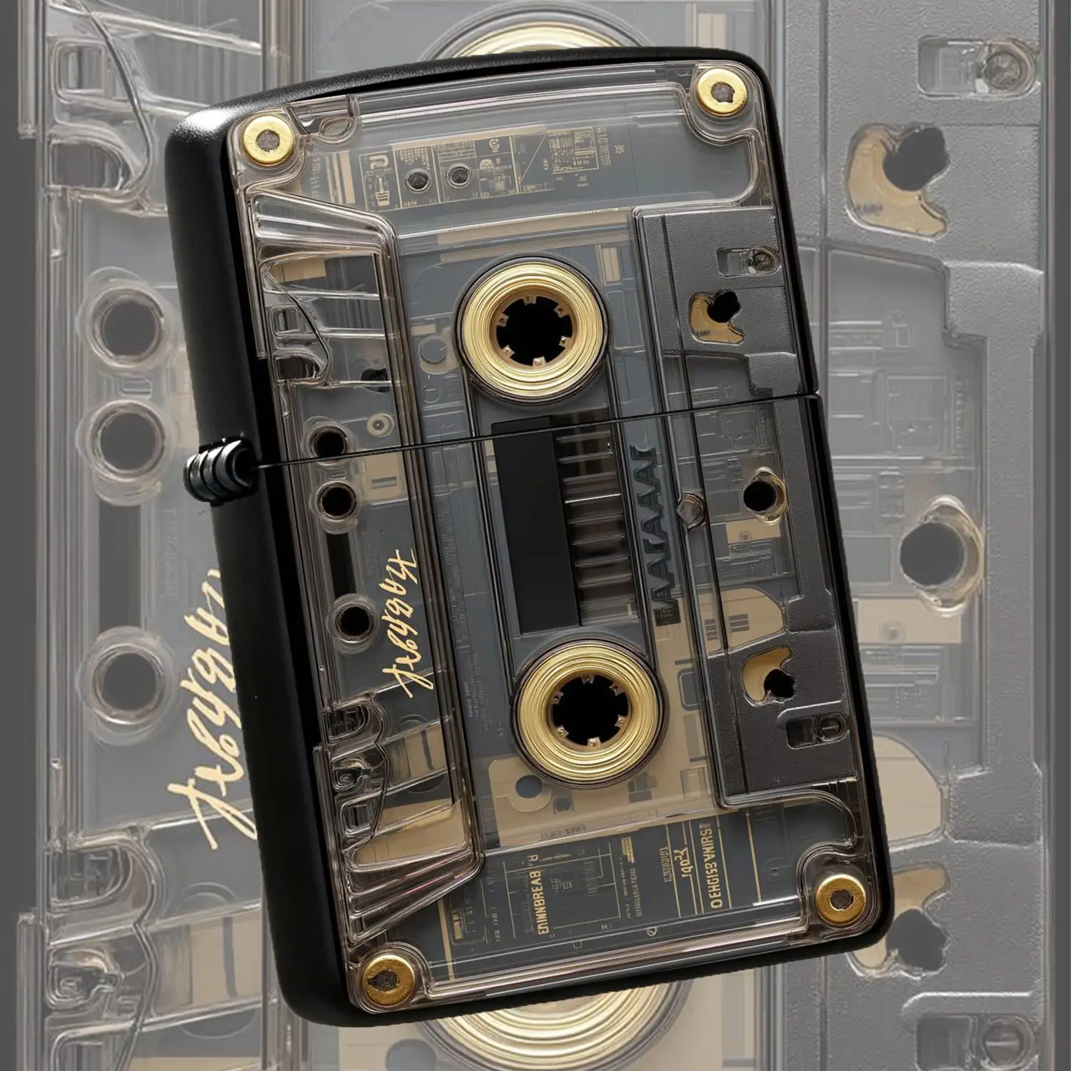 Vintage Transparent Cassette Shaped Lighter Retro Nostalgic Tape Style Portable Daily Use Unique Decor Ornament Ideal For Gifting And PersonalSuitable For Various Scenarios Exquisite Chic Creativ A Humorous And Interesting Lighter